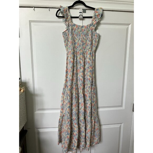 NWT Old Navy Ruffled Smocked Bodice Floral Maxi Dress Womens M Tall Tiered Boho - Picture 11 of 11